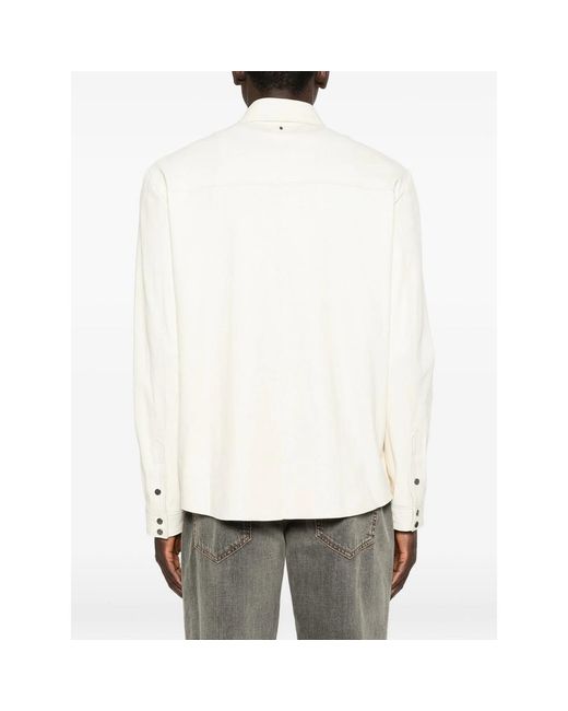 SANTORO White Pocket Button Jacket for men