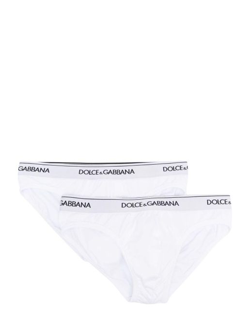 Dolce & Gabbana White Briefs With Logo for men