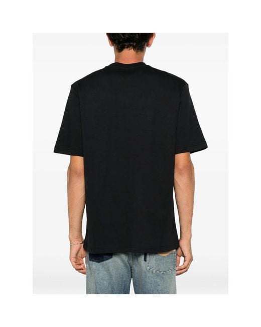 Iceberg Black Short-Sleeve Embroidered T-Shirt for men