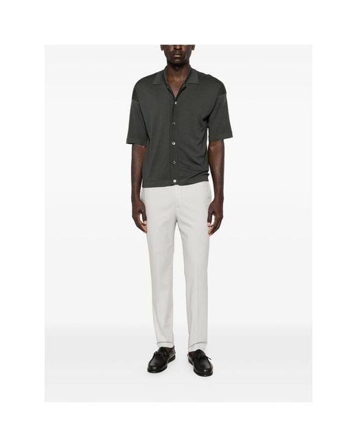 Incotex White Straight Trousers for men