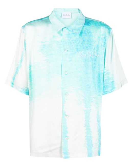 BLUE SKY INN Blue Sky Inn Abstract-Print Short-Sleeve Shirt for men