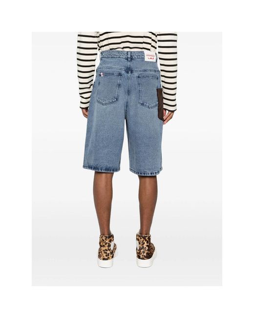 Charles Jeffrey Blue Patch-Pocket Shorts for men