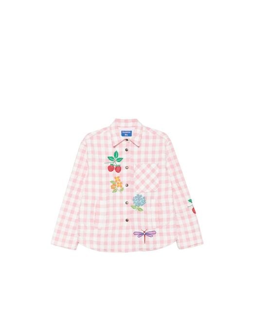 SUSANNA BLU Pink Crisantemo Gingham Jacket