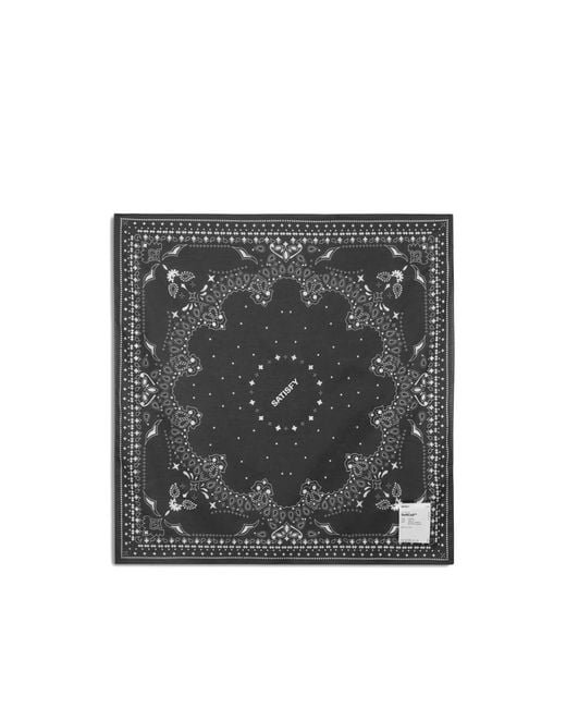 Satisfy Gray Paisley-Print Bandana Scarf for men