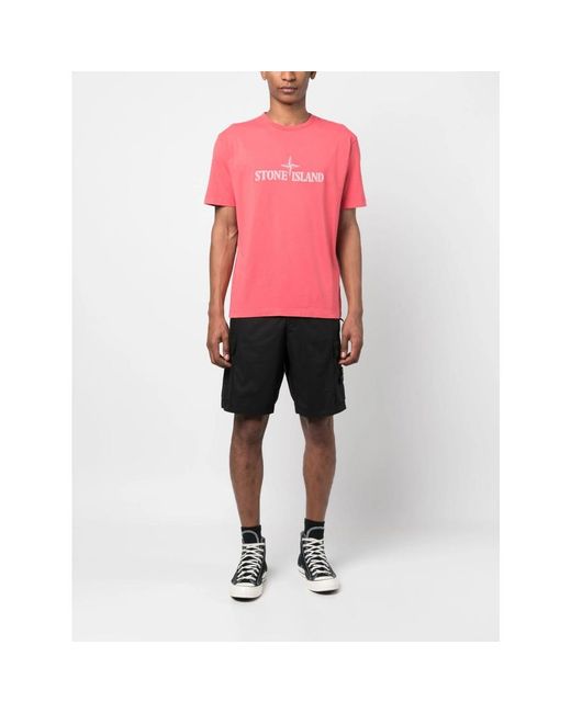 Stone Island Black Shorts for men