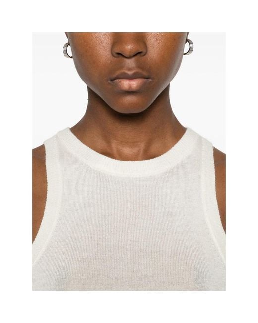 Co. White Ribbed Tank Top