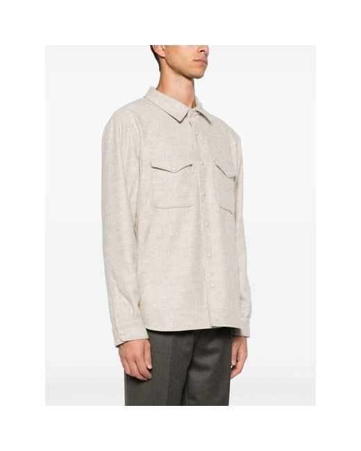 Eraldo White Padded Shirt for men