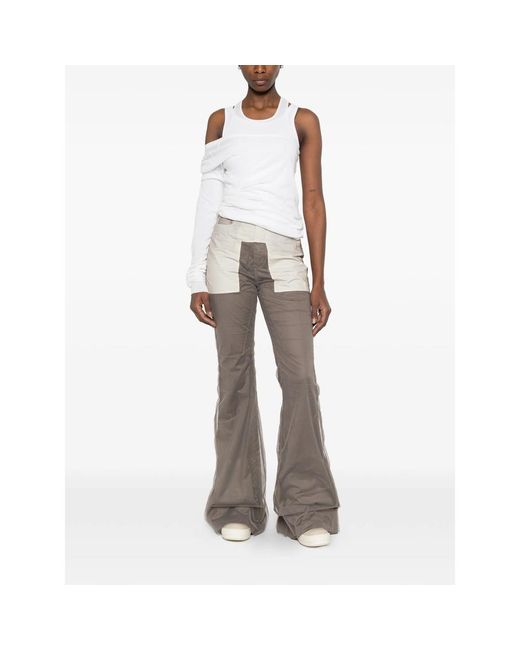 Rick Owens Gray Bolan Panelled Trousers