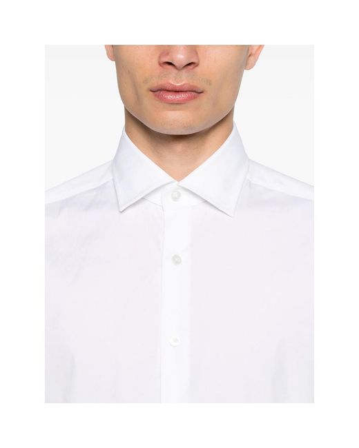 Eraldo White Poplin Shirt for men