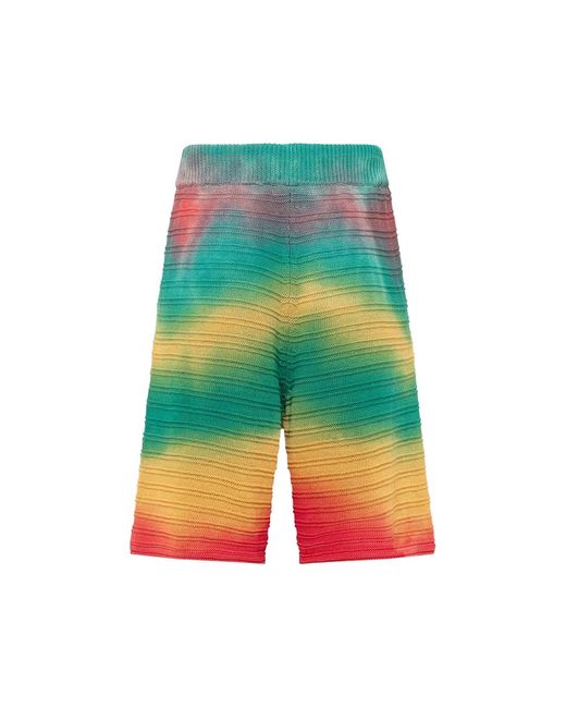Laneus Multicolor Knitted Drawstring Shorts for men