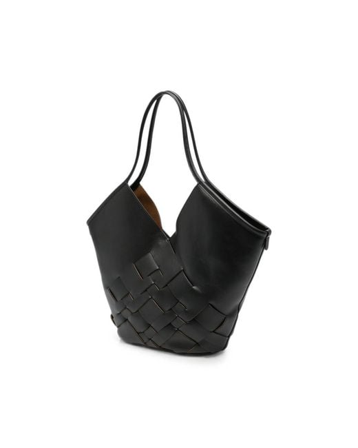 Hereu Black Coloma Leather Shoulder Bag