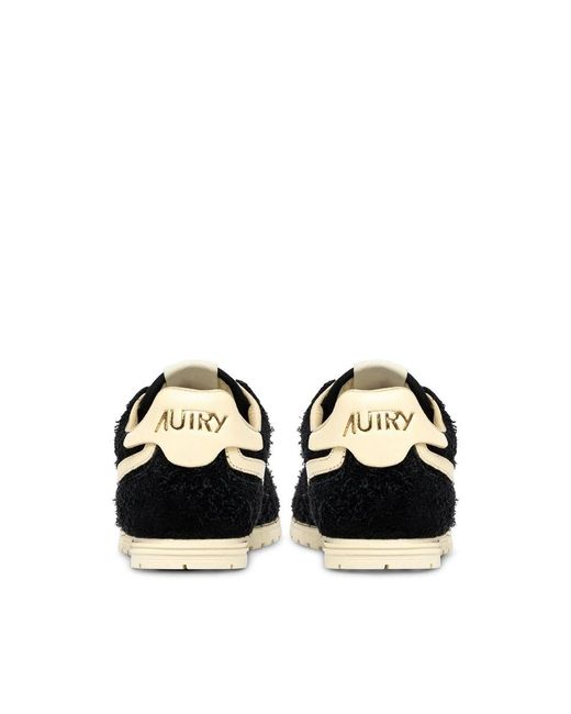 Autry Black Panelled Logo Sneakers