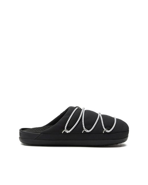 Moonboot Black Soft Slippers for men