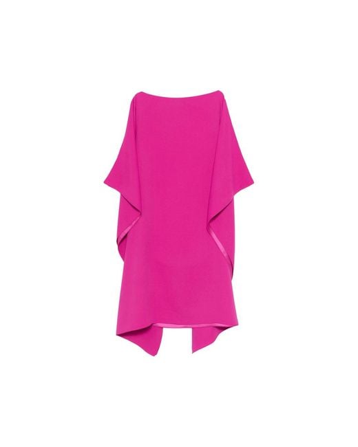 Gianluca Capannolo Pink Eve Cape Mini Dress