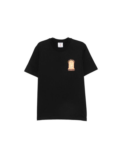 Casablanca Black Hermons Mirage Arch Graphic-Print T-Shirt for men