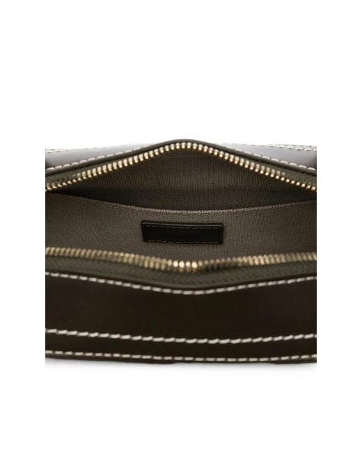 A.P.C. Black A. P.C. Contrast-Stitch Leather Shoulder Bag