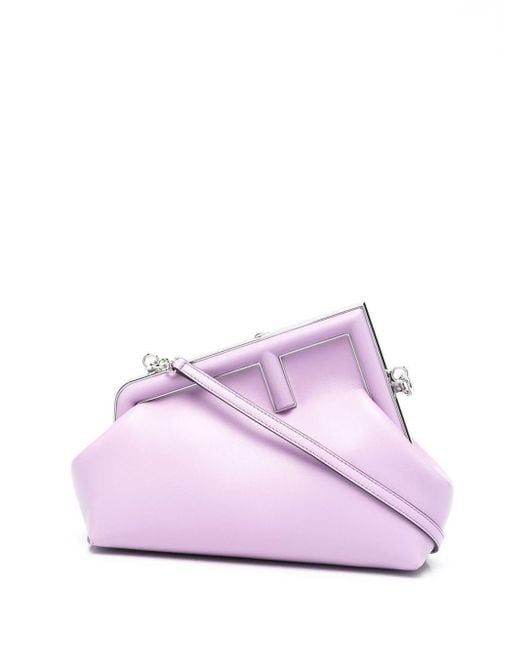 Fendi Purple Small First Clutch Bag