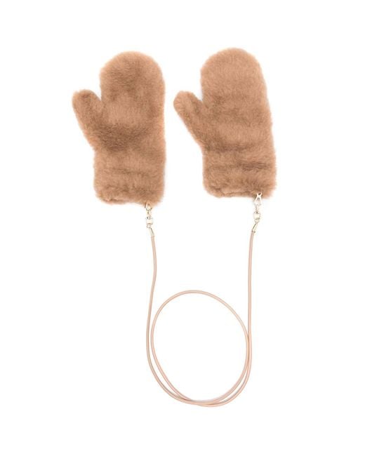 Max Mara White Ombrat Mittens