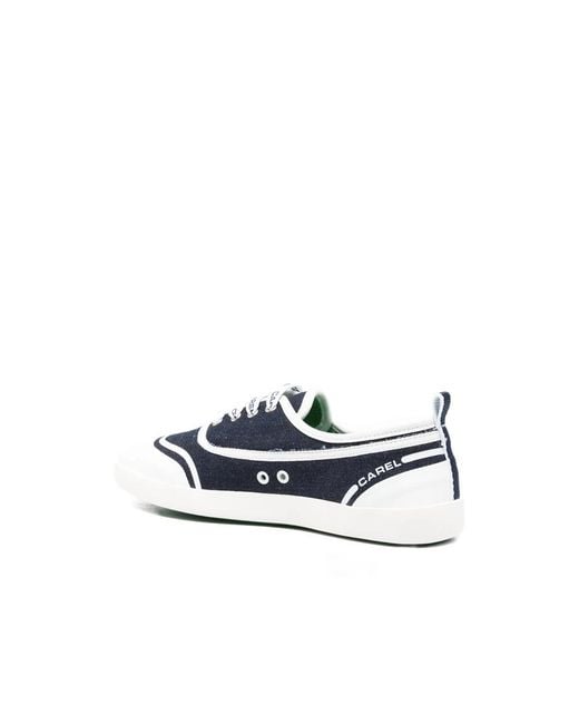CAREL PARIS Blue Sol Denim Sneakers