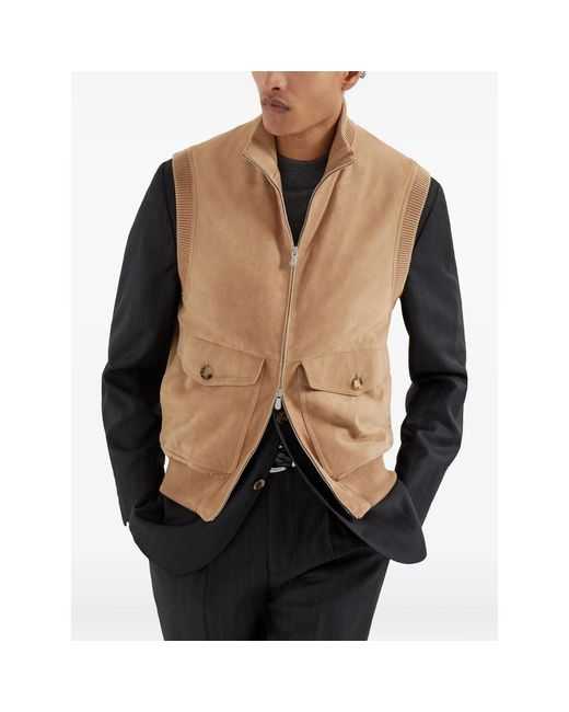 Brunello Cucinelli Natural Neutrals Jackets for men