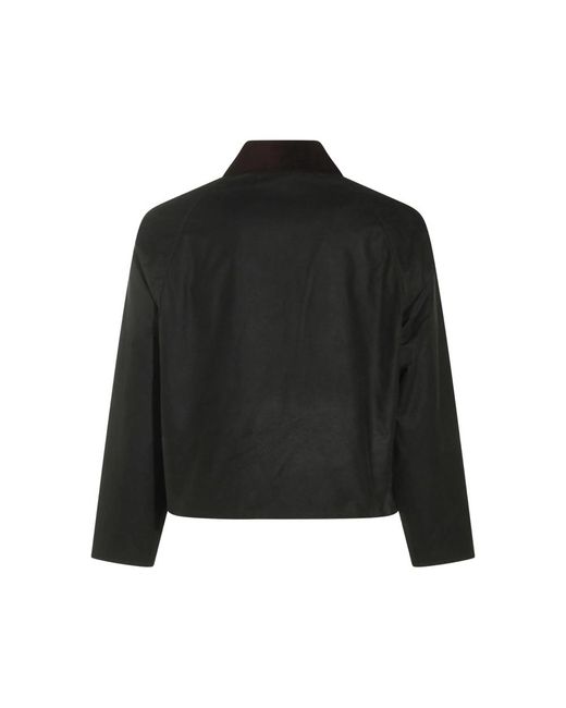 Barbour Black Corduroy-Collar Button Jacket for men