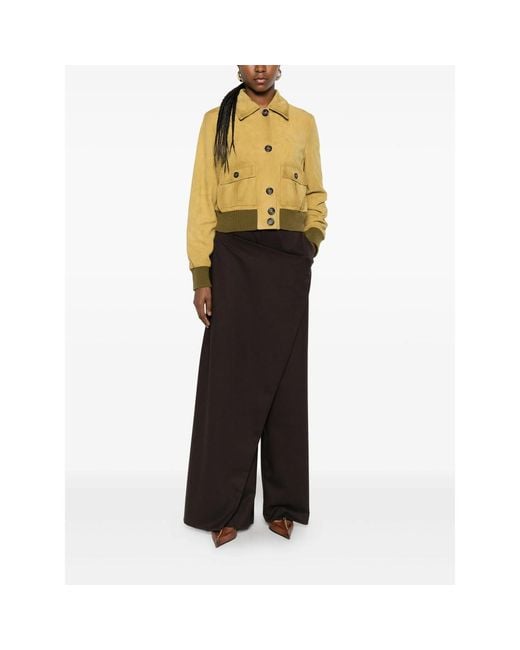 THE NINA STUDIO Black Wrap-Design Trousers