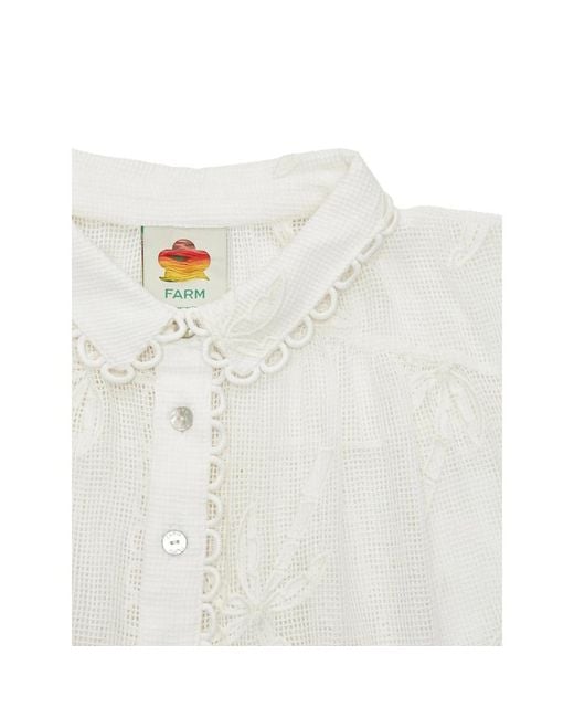 Farm Rio White Short-Sleeve Shirt