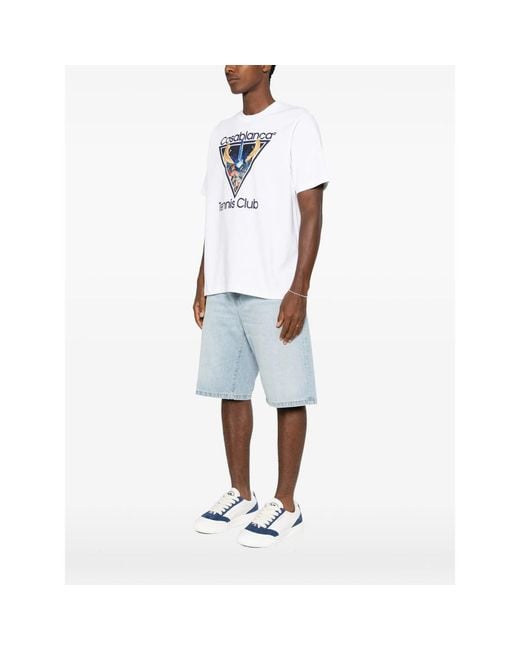 Casablanca White Graphic-Print T-Shirt for men
