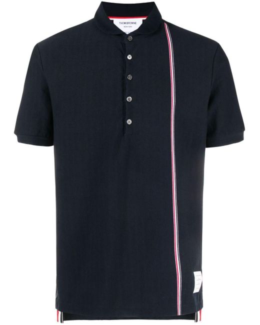 Thom Browne Blue Rwb Stripe Polo Shirt for men