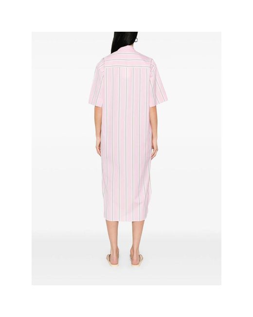 Soeur Pink Ilya Striped Shirt Dress