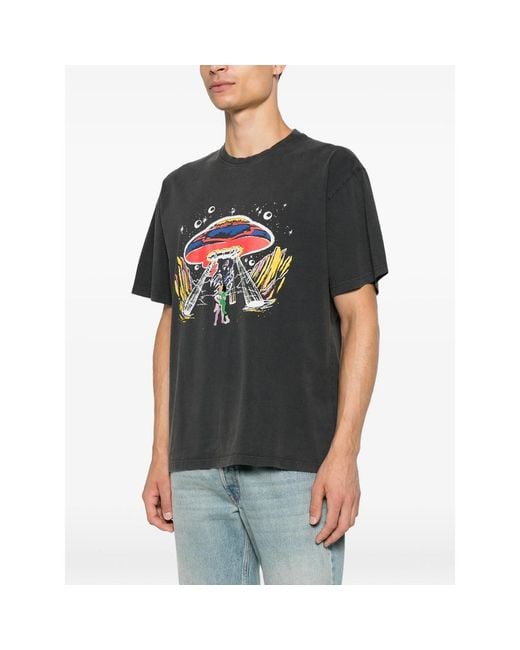 Carne Bollente Black Alien Affection Graphic-Print T-Shirt for men