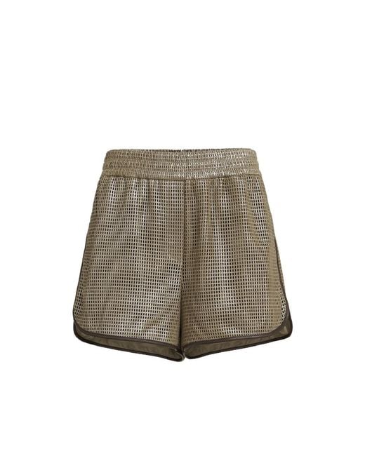 Brunello Cucinelli Gray Neutrals Shorts
