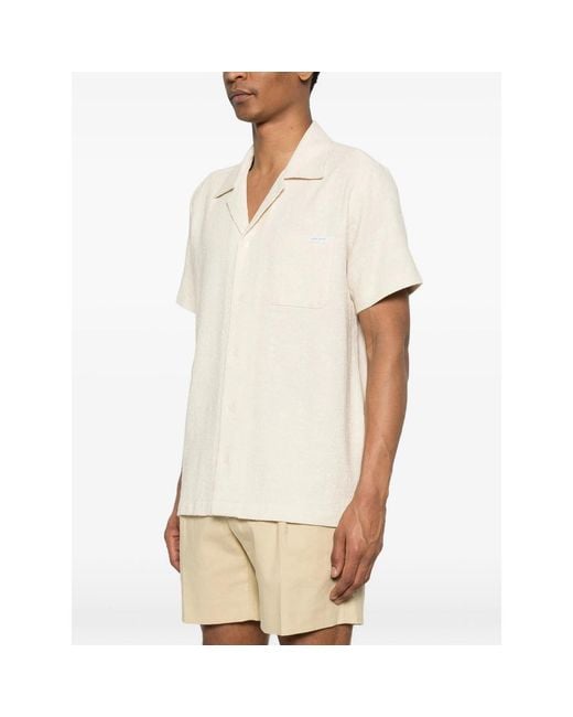 Maison Labiche White Logo-Patch Shirt for men