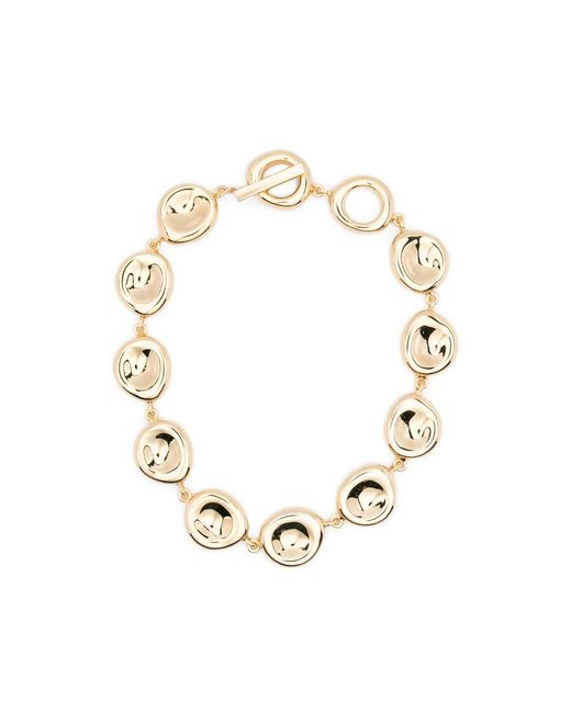 Joseph Metallic Bean Gilded Disc Necklace