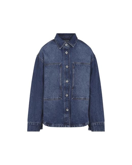 Studio Nicholson Blue Pocketed Shirt Denim Jacket