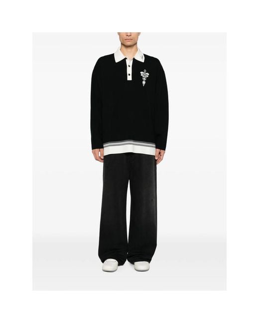 Amiri Black Polo Shirts for men