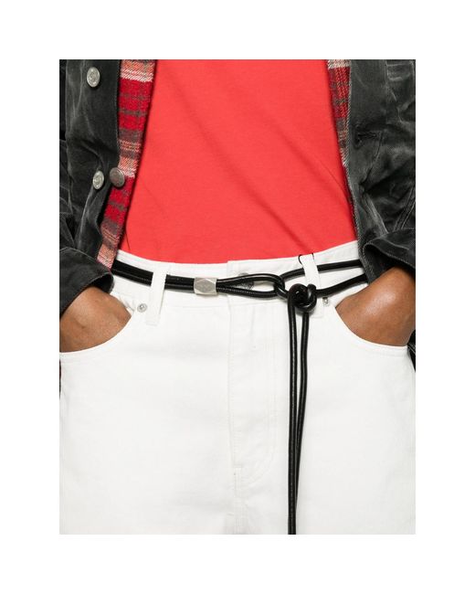 DUNST White Belt Loops Jeans