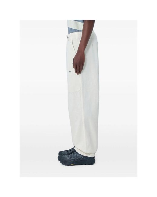 Stone Island White Neutrals Trousers for men