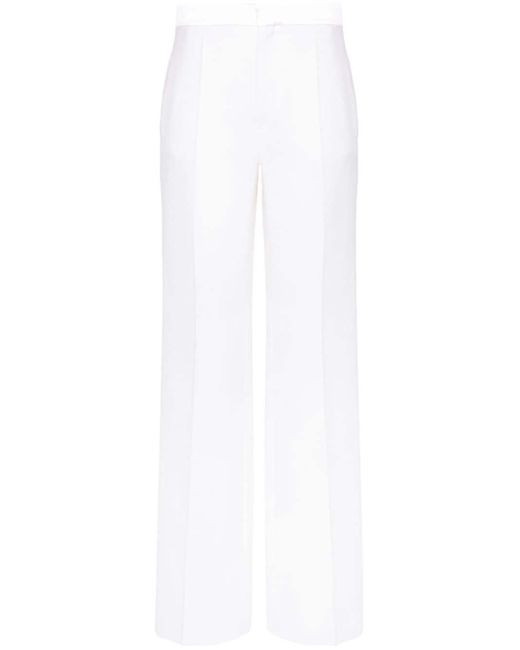 Chloé White Straight-Leg Tailored Trousers