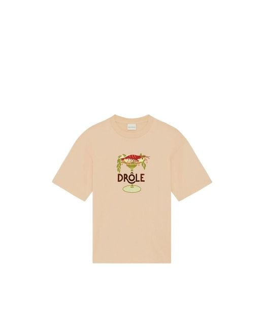 Drole de Monsieur Natural Printed T-Shirt for men
