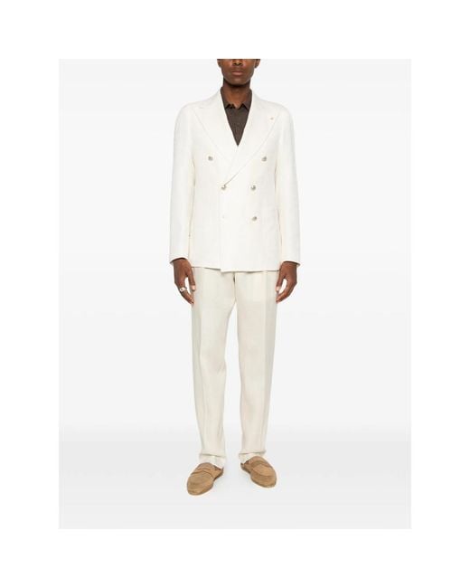 Tagliatore White Neutrals Jackets for men