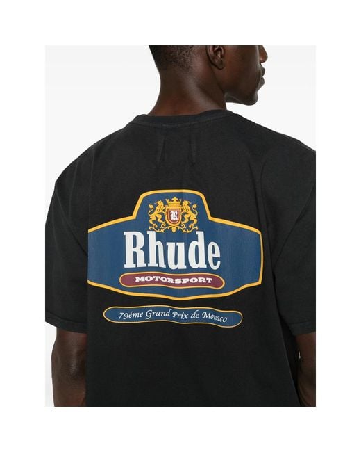 Rhude Black T-Shirts & Vests for men
