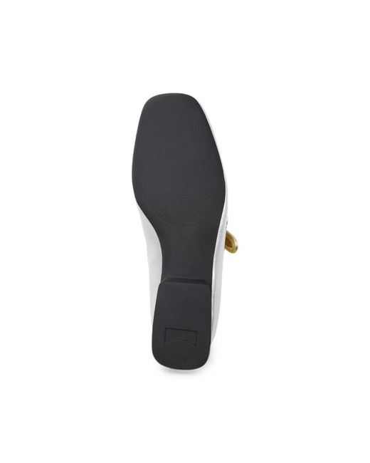 Camper White Casi Myra Buckle-Fastening Ballet Flats