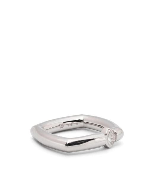 Tom Wood White Frame Slim Ring