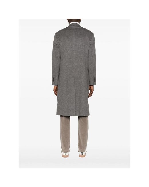 Reveres 1949 Gray Double-Breasted Coat for men