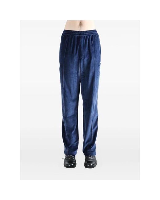 Adidas by Wales Bonner Blue Velvet-Texture Track Pants for men