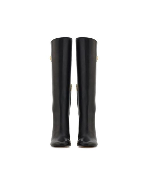 Ferragamo Black Hug Buckle Boots
