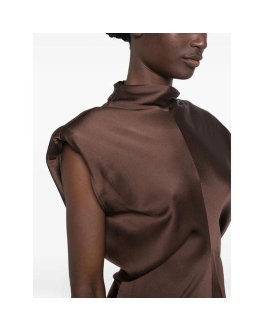 FEDERICA TOSI Brown Sleeveless Mini Dress