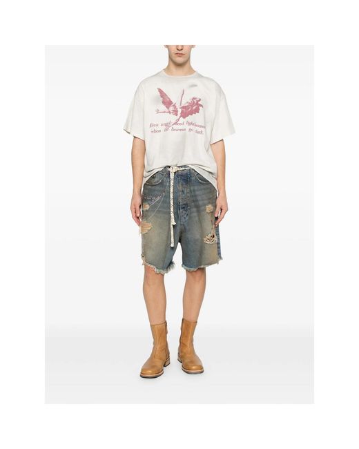 ERCOLE STUDIO White Graphic-Print T-Shirt for men