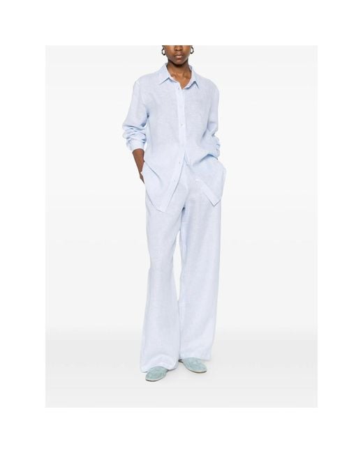 Riviera White Elasticated-Waistband Pants